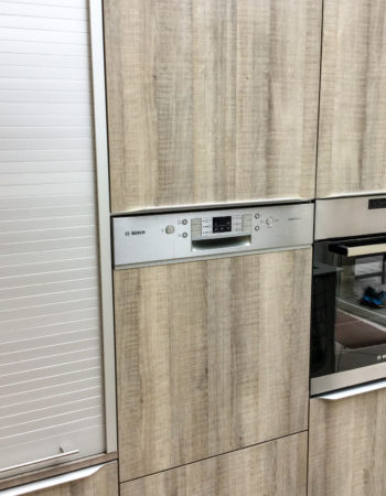 Du Quartz blanc dans la cuisine, sur mesure, cuiines Marrec à Pont Aven